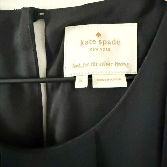 Kate Spade Crepe Fit and Flare Dress in Black - Size 6 - Picture 6 of 9